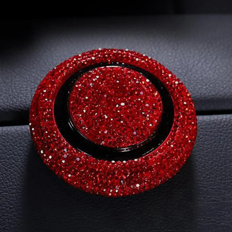 Автомобильный Стайлинг Bling автомобильный освежитель воздуха Кристалл Алмаз летающая тарелка украшение автомобиля украшения Женские Твердые автомобильные освежители воздуха аксессуары - Название цвета: CAR6415RD