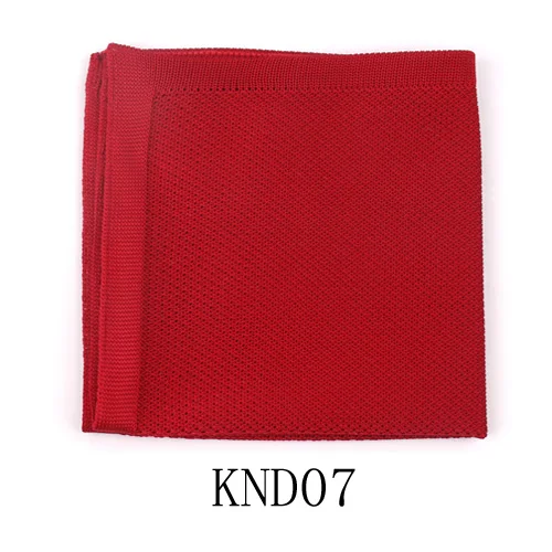 KND07 Однотонные вязаные карманные квадратные мужские костюмы, вязаные носовые платки, мужские носовые платки, повседневный костюм, квадратные носовые платки, полотенца, вечерние шарфы - Цвет: KND07