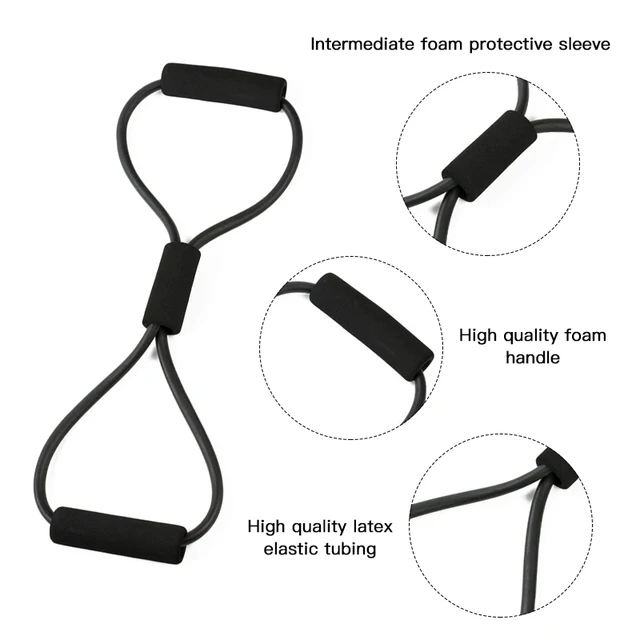 Yoga Resistance Bands Elastic Band Pilates Workout Sports Exercise Puller 8 Shaped Chest Expander for Body