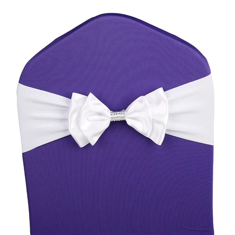 White 20 шт./лот пояс для стула Noeud De Chaise Mariage пояс для стула растягивающийся декор для стула банкетные предметы декора для вечеринок и дней рождения - Цвет: White