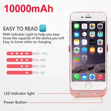 10000 мАч, чехол для зарядки телефона, для iPhone 6, 6s, 7, 8, Ультратонкий чехол для зарядки аккумулятора, внешний аккумулятор для iPhone 6 P, 6s, P, 7 P, 8 Plus