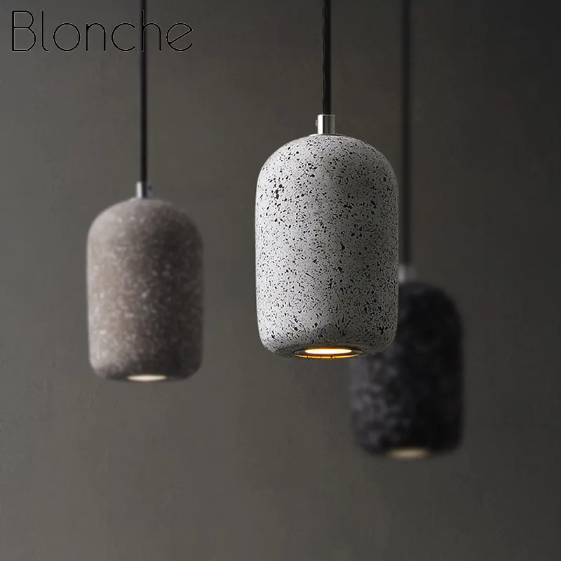 Современная Подвесная лампа Blonche цементные светодиодные подвесные светильники