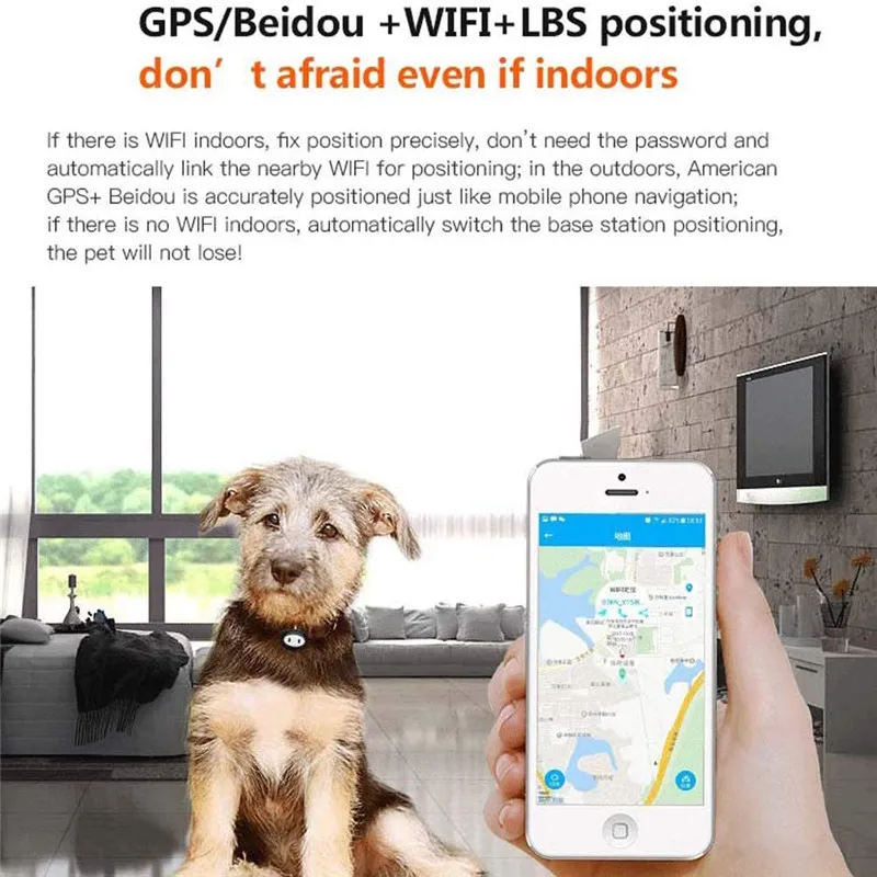 GPS GSM GPRS трекер для домашних животных водонепроницаемый позиционер собак локатор