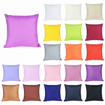

New Home Decorative Solid Pillowcases Cotton Linen Square Bedding Pillows Cover Soft Pillow Case Chair Wedding 40x40cm