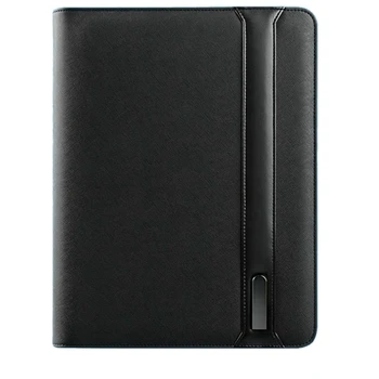 

A4 Business Manager Bags Travels Composition Book Multifunction File Folder with Wireless Charger Mobile Holder