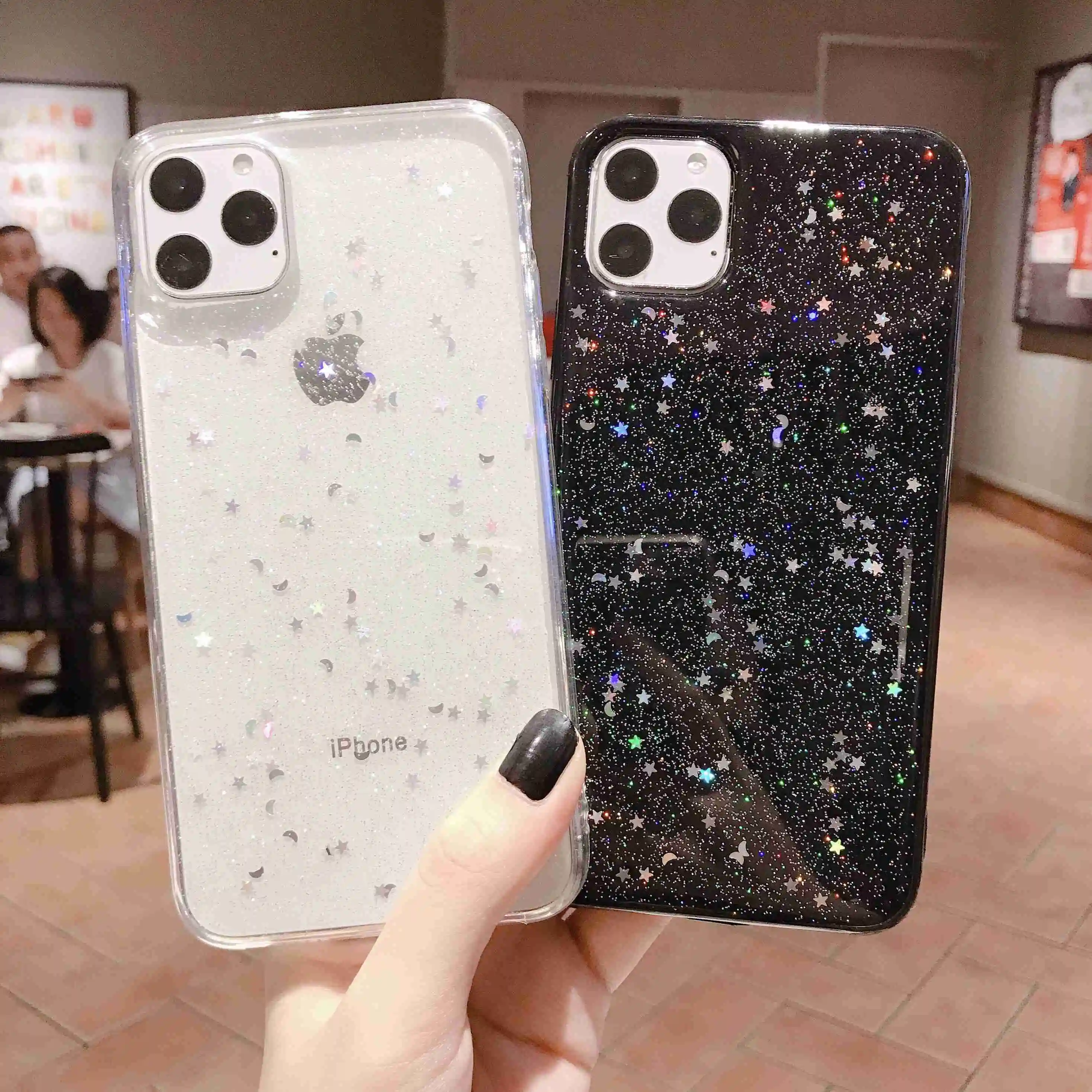 Новинка 2020 чехлы для iPhone 6S 6 7 8 Plus XR X Xs 11 Pro Max блестящий чехол с Луной блестящая