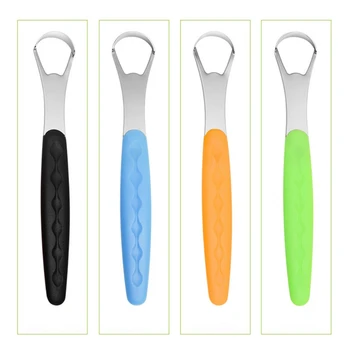 

Portable Useful Tongue Scraper Stainless Steel Oral Tongue Cleaner Medical Mouth Brush Reusable Fresh Breath Maker
