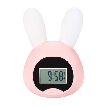 

Kids Cute Smart Alarm Clock Cartoon Digital Silent Night Light Alarm Clock Electronic Bedside Despertador Desk Decor AD50AC