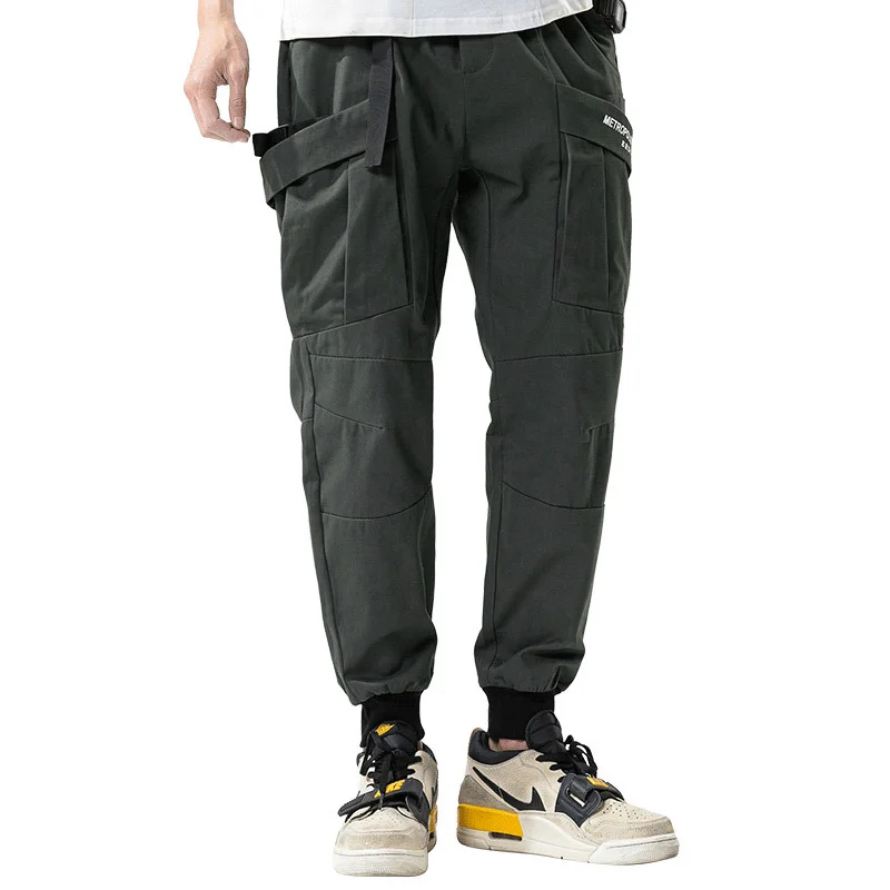 

Cargo Pants 2020 Spring Brand Hip Hop Loose Multi Pocket Beam Feet Casual Pants Men pantalon homme streetwear Sport Trousers