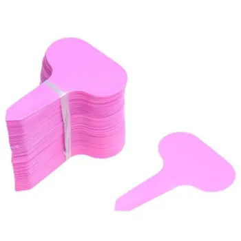 

100Pcs Plastic T-type Garden Tags Ornaments Plant Flower Label Nursery Thick Tag Markers for Plants Garden Decoration