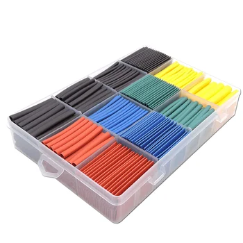 

530pcs/box Heat Shrink Tube Kit Shrinking Assorted Polyolefin Insulation Sleeving Heat Shrink Tubing Wire Cable 8 Sizes 2:1 s