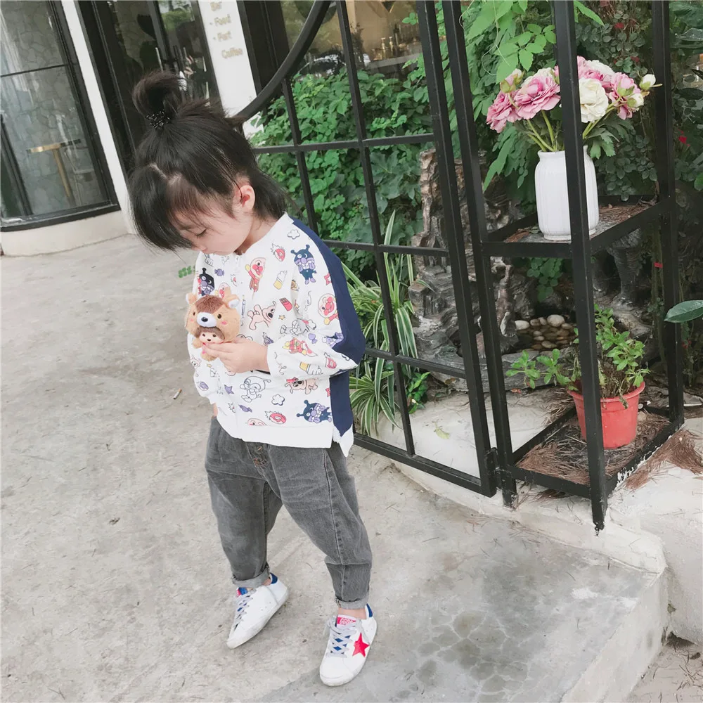 Tonytaobaby/новая осенне-зимняя одежда для мальчиков и девочек, пальто с героями мультфильмов бархатное пальто на молнии детская куртка