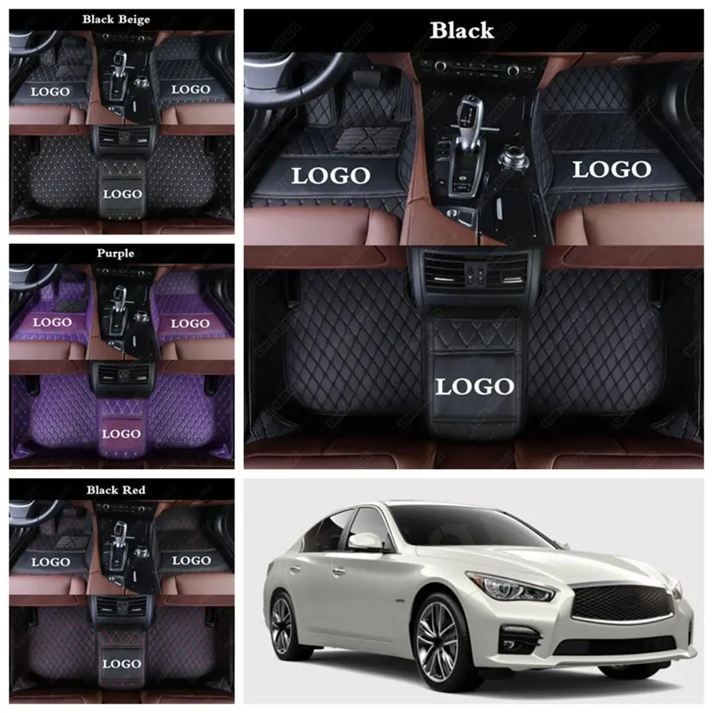 Автомобильные коврики для ног INFINITI Q50 Q50L Q60 Q70L M35 G37 G25 JX FX35 EX35 JX35 кожаные автомобильные коврики для ковров