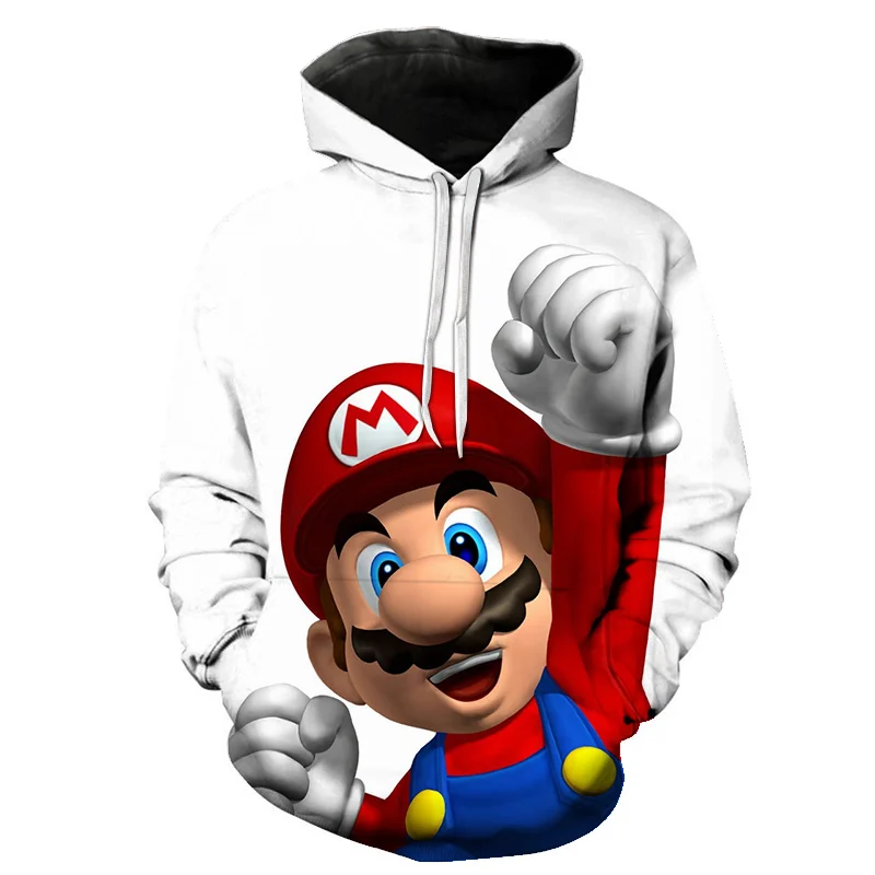 

Autumn new classic game Super Mario Hoodie Boys Girls Children Adventure Island Sweatshirt Cool Casual Fashion 3D Hoodie