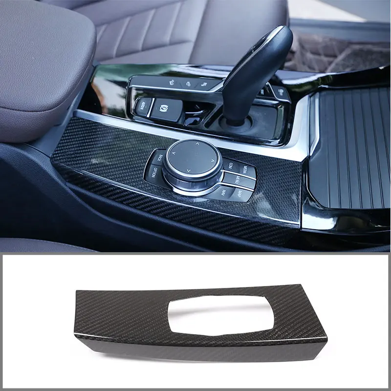 

For Bmw X3 X4 2018-2020 Central Control Multimedia Knob Panel Real Carbon Fiber Car Interior Modification accessories