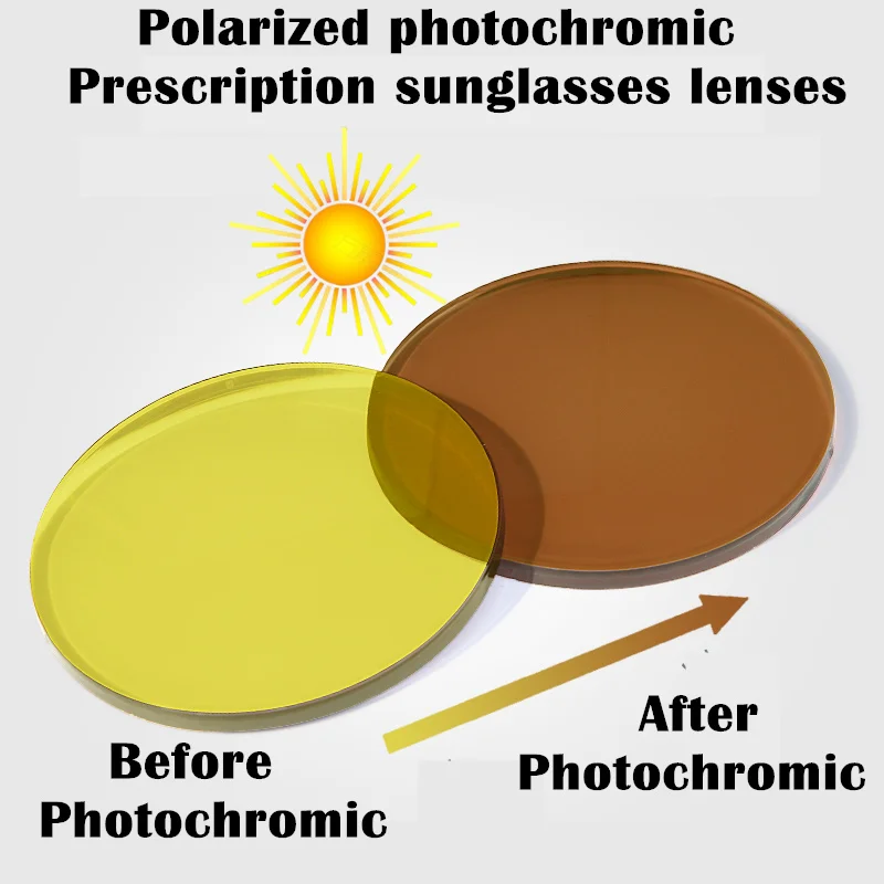Polarized Photochromic lenses prescription sunglasses lenses Day and night driving lenses Anti-UV