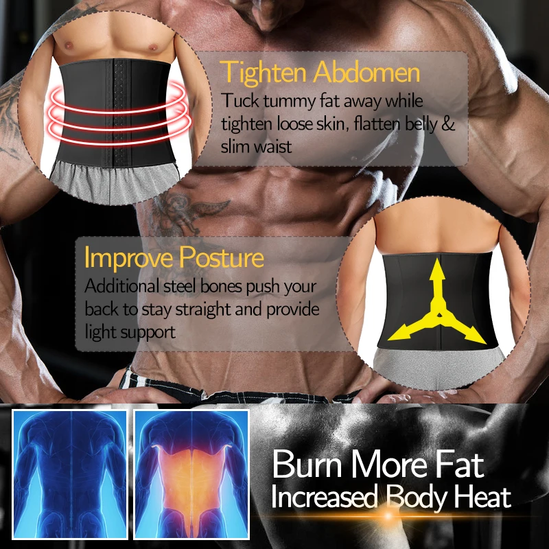 Для мужчин латексный утягивающий корсет Overbust Корсеты с 7 Сталь костей