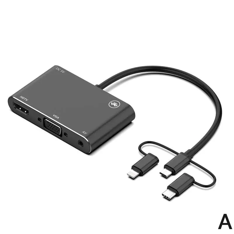 USB C HDMI кабель type C к HDMI VGA Кабель-адаптер HDMI huawei P30 Android адаптер ноутбук C Micro USB конвертер samsung Fo B6O7