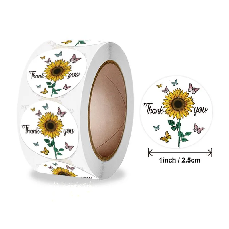 Runde Aufkleber, 500 Stück, Papier-Klebeetiketten für Festivals, Babypartys, Partys, dekorativer Umschlag, Siegel, Geschenkpapier – Detail 6