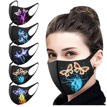 

Mascarilla 5PC Adult's Prints Protection Face Mask Windproof Reusable Washable Outdoor Cycling Earloop Mask Women men Mascarilla