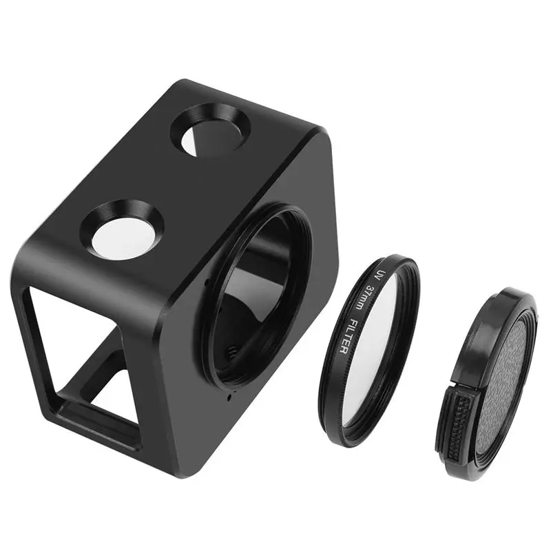 

Camera Metal Case, Kit for Sony RX0 Housing Shell Aluminum Alloy Protective Case Cage+37mm UV Filter Lens+Lens Sunshade with Scr