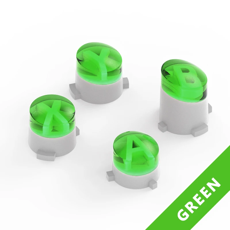 Replacement Buttons ABXY Kit for Microsoft Xbox One/Slim Spare parts Button For Xbox One Elite Wireless Controller Accessories - Цвет: Transparent green