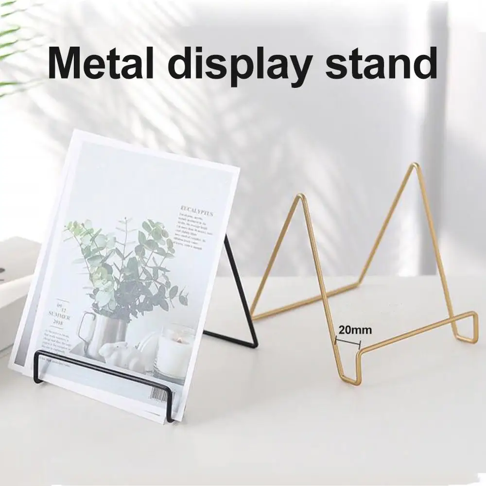  TR-LIFE 12 Inch Plate Stands for Large Heavy Duty Display -  Metal Picture Frame Holder Stand + Table Top Easels for Decorative Platter,  Book, Plaque, Photo (2 Pack) : Home & Kitchen