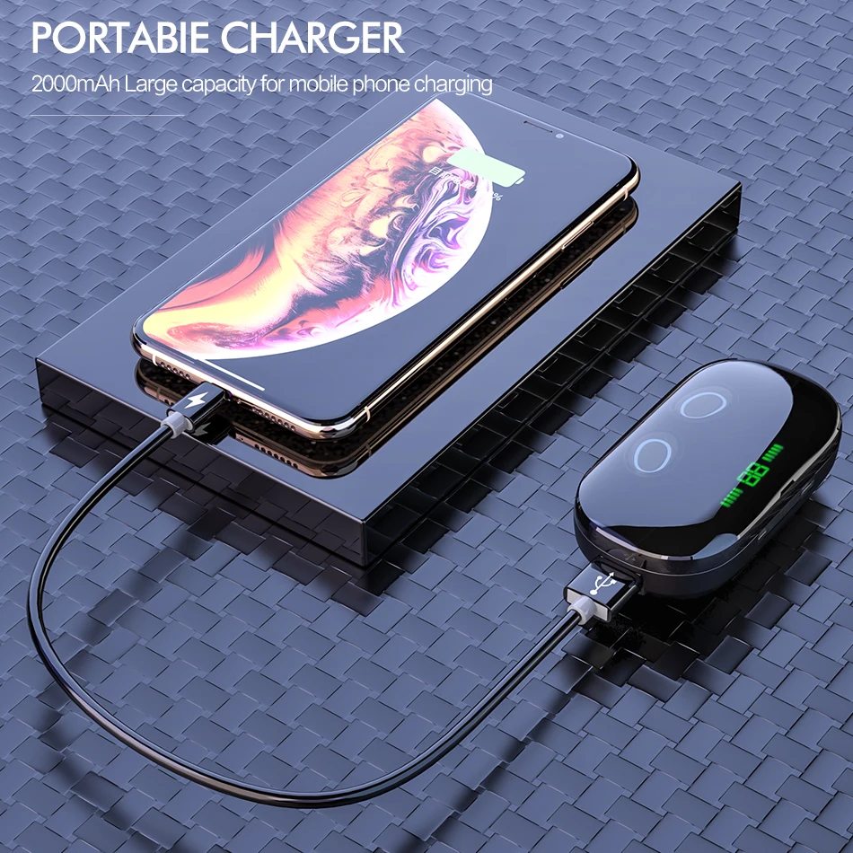 ROCK SPACE True беспроводные наушники, стерео мини Bluetooth V5.0, Hi-Fi, стерео звук, глубокий бас, Earphoens, игровые гарнитуры с микрофоном