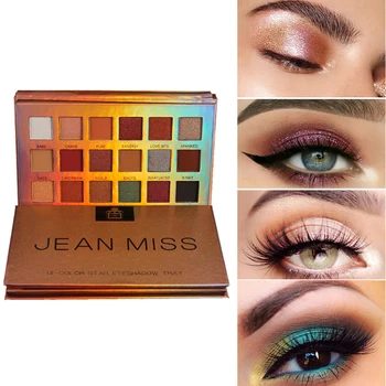 

18 Colors Quicksand Star Eyeshadow Palette Waterproof Smudge-proof Colorfast Shimmer Matte Eye Shadow Powder Makeup W1