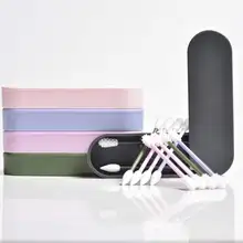 2 шт./кор. многоразовые ватный тампон для чистки ушей силиконовые моющиеся макияж тампоны палочки мягкий гибкий Make Up набор инструментов