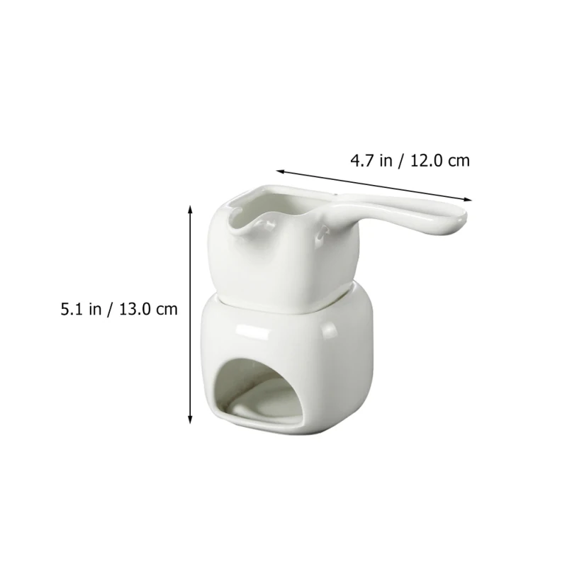 110ml Ceramic Chocolate Fondue Set Cheese Melting Pot Stove With Stand Candle Warmer Pot Kitchen Cooking Tools