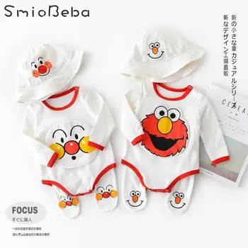 

Autumn Newborn Boys Girls Cartoon Rompers Baby Clothes Korean Cartoon Printed Long-sleeved Children Jumpsuit Boys Girls Bodysuit