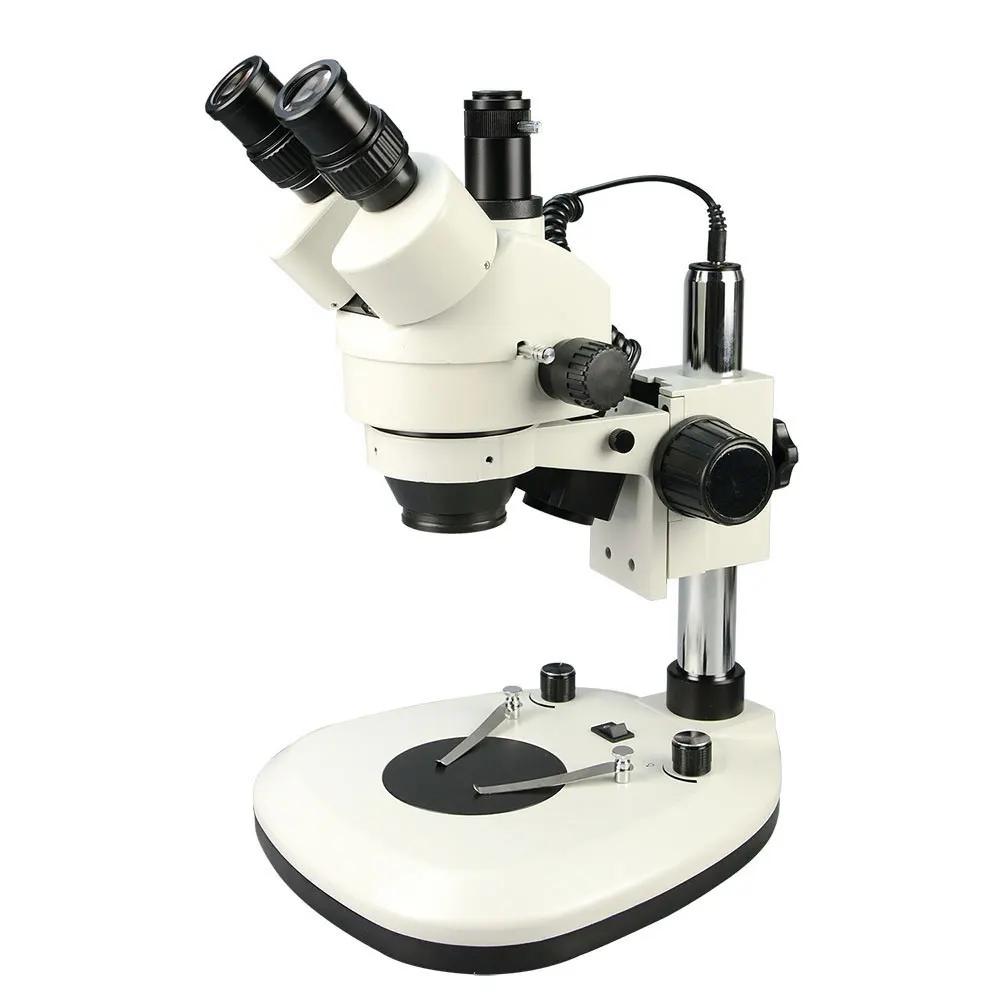 

LED Illuminated 7X~45X Trinocular Zoom Stereo Microscope Connected with CCD Camera or Digital Camera