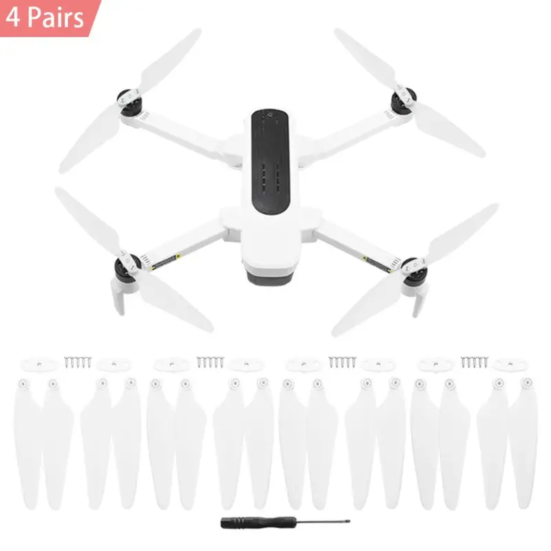 1/2/4 пары Quick Release Propeller лезвия для Hubsan Zino H117S антенна четырехосевой летательный аппарат дрона с дистанционным управлением аксессуары запасные Запчасти - Цвет: White 4 pairs