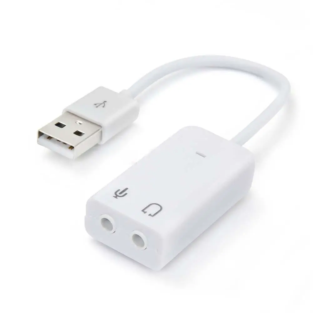 Портативный 3D виртуальной сетевое аудио песня адаптер Звуковая карта USB канала с