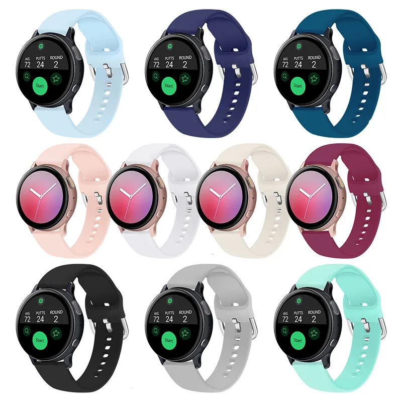 

Sport Bracelet for Samsung Galaxy Active 2 40/44mm Band Silicone Straps for Samsung Active 1 Bands 20mm Watch Strap Case Cover