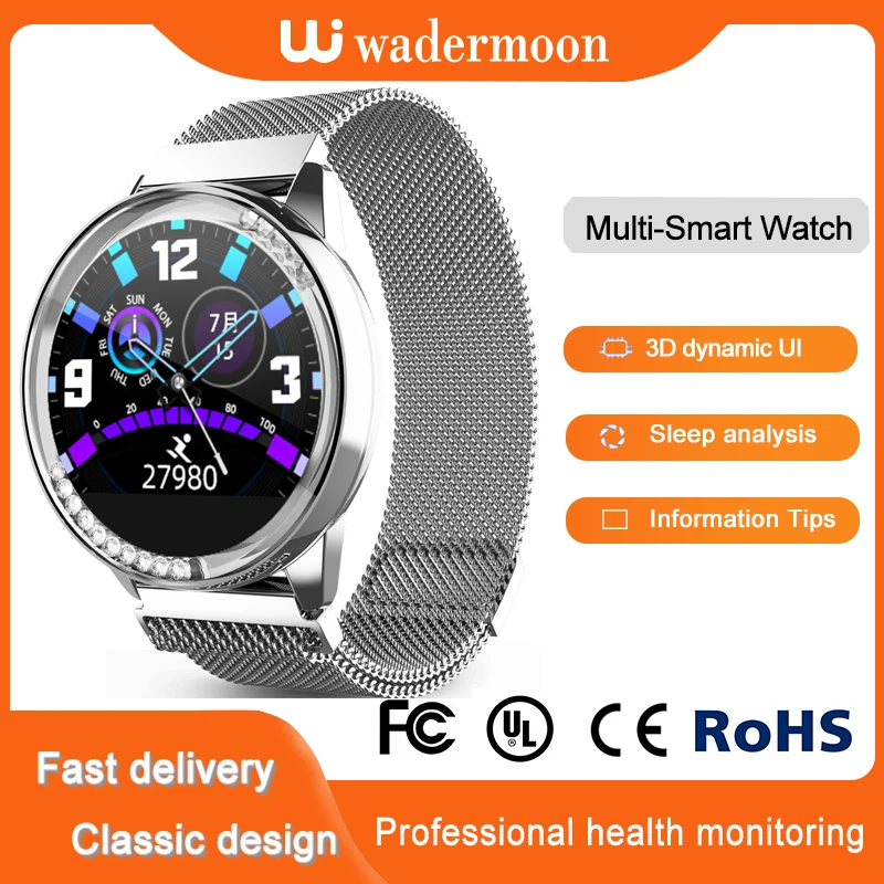 

Women Smart Watch Sleep ECG Blood Pressure Bracelet Oxygen Smartband PPG Heart Rate Wristband Menstrual Cycle Magnetic Strap