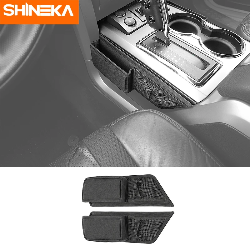 SHINEK Stowing Tidying For Ford F150 Raptor Car Gear Shift Storage Bag Organizer Tray Accessories For Ford F150 Raptor 2009-2014