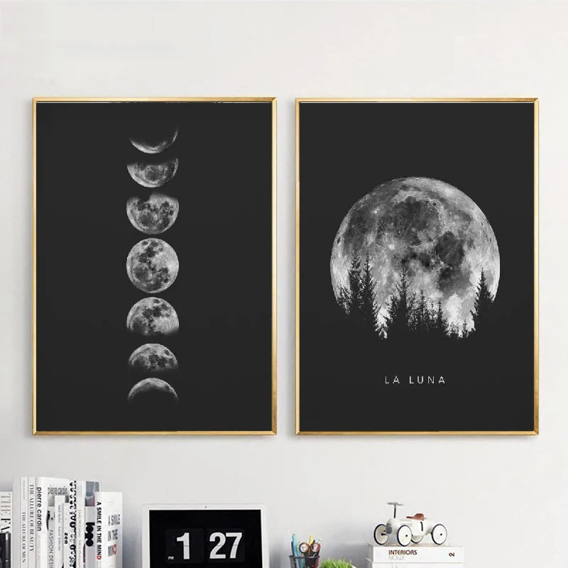 Minimalist-Full-Moon-Poster-Wall-Art-Black-White-Moon-Phases-Prints-Solar-System-Canvas-Modular-Picture (1)