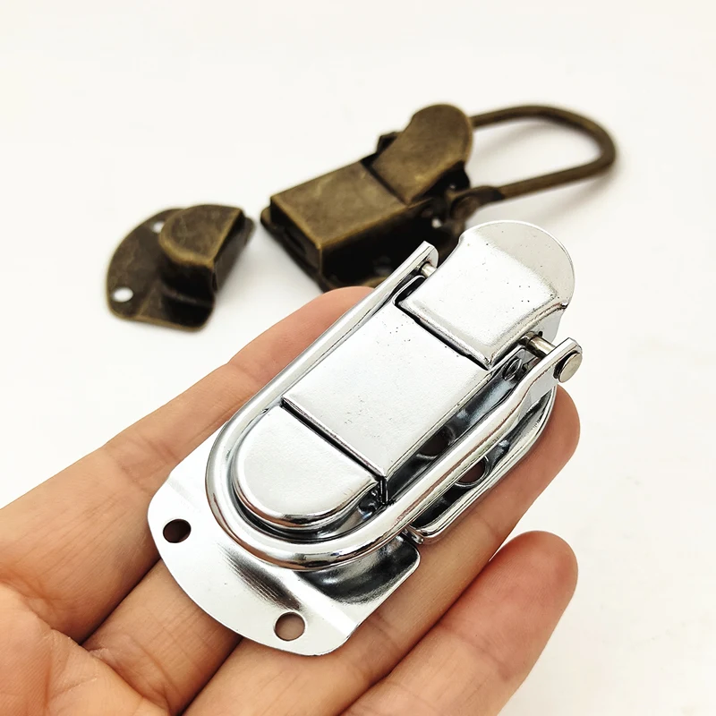 Buckle 1pc For Jewelry Wood Decorative Box Vintage Drawer Clasp Iron Furniture Toggle Lock Antique Brass Hasps Latches Hardware