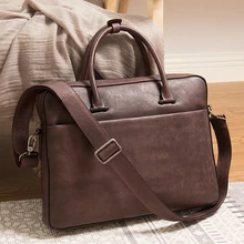 Натуральная кожа 1" портфель для ноутбука s Мужской винтажный дизайнерский портфель ручной работы из воловьей кожи брендовая кофейная сумка через плечо