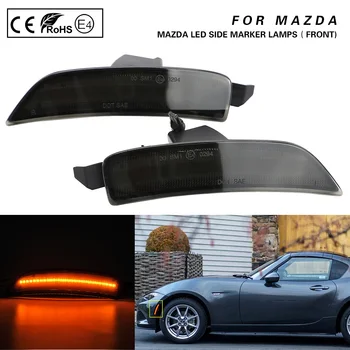 

2X For Mazda Miata Mx-5 2016-2020 Front LED Side Marker Lamps Light Smoke lens Amber