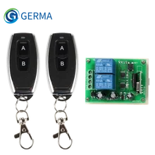 GERMA 2 CH RF 433 Mhz Remote Transmitter + 433Mhz Universal Wireless Remote Control Switch DC 12V 2CH RF Relay Receiver Module