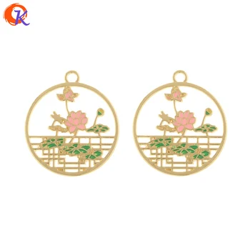 

Cordial Design 50Pcs 25*28MM Jewelry Accessories/DIY Connectors/Paint Effect/Flower Shape/Hand Made/Earring Findings/Charms