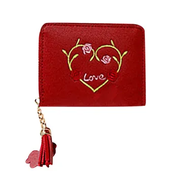 

Maioumy Purse Women's Wallet Leather Lovers Fashion Print Women Solid Color Flower Leather Card Wallet Ladies Wallets Luxury