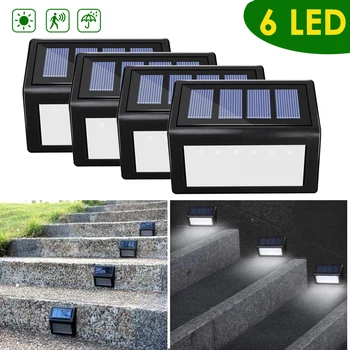 

6LED Solar Lamp Outdoor Stairs Corridor Emergency Solar Power Stair Light Waterproof Sunlight Yard Street Lamp for Garden Decor
