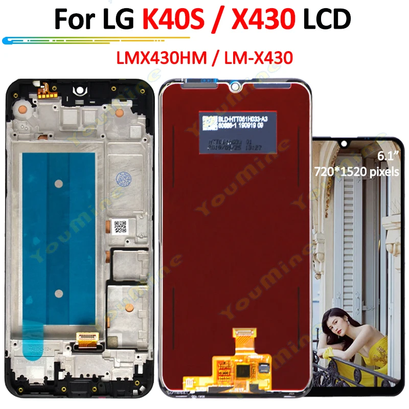 Оригинал 6 1 &quotдля LG K40S ЖК-дисплей Дисплей кодирующий преобразователь сенсорного