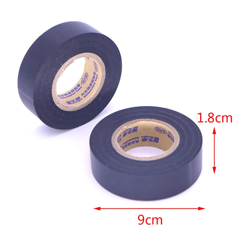 Black PVC Insulation Adhesive Tape DIY Electrical Tools 18mmx25m Electrical Tapes Flame Retardent
