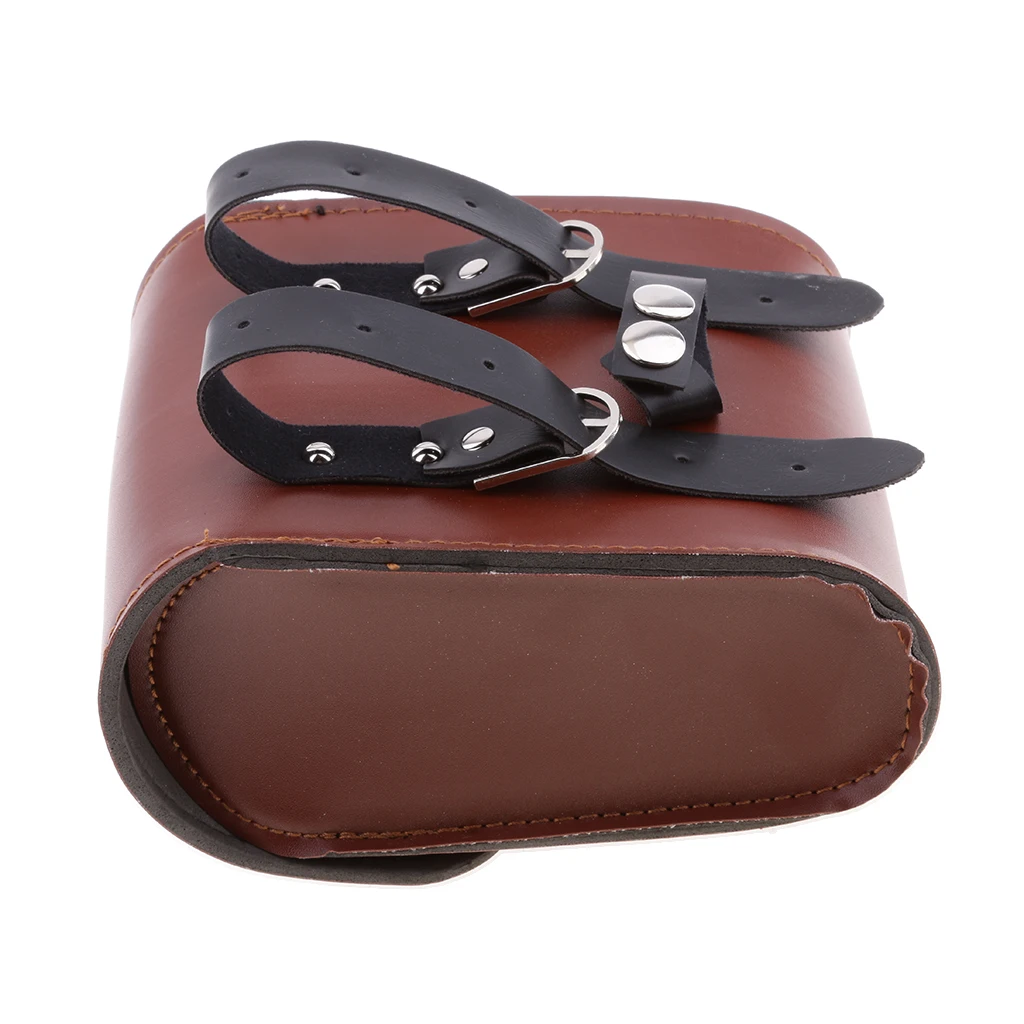 Brown Motorcycle Bike Side Tool Bag Luggage Saddlebag Storage Pouch