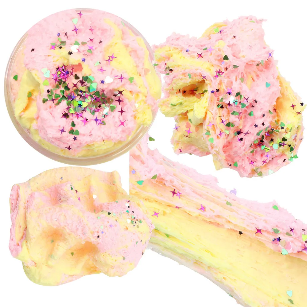 Squishy Scented Stress Kids Clay Toys Decompression Mud Toy Mixing Cloud Cotton Candy Slime Unzip Anti-stress Gift #B